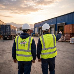 logistics workers sunset
